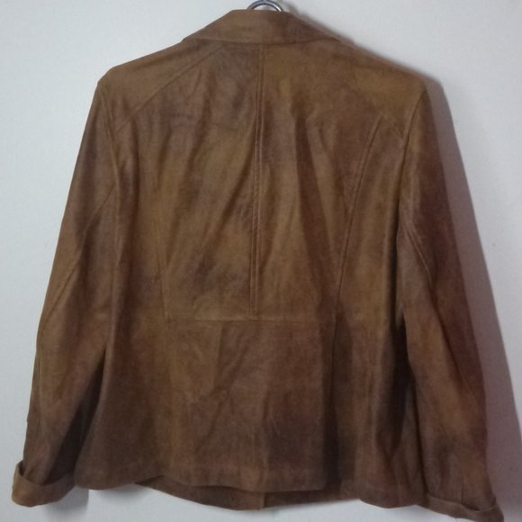 CHICOS Faux Suede Moto jacket - Picture 2 of 4